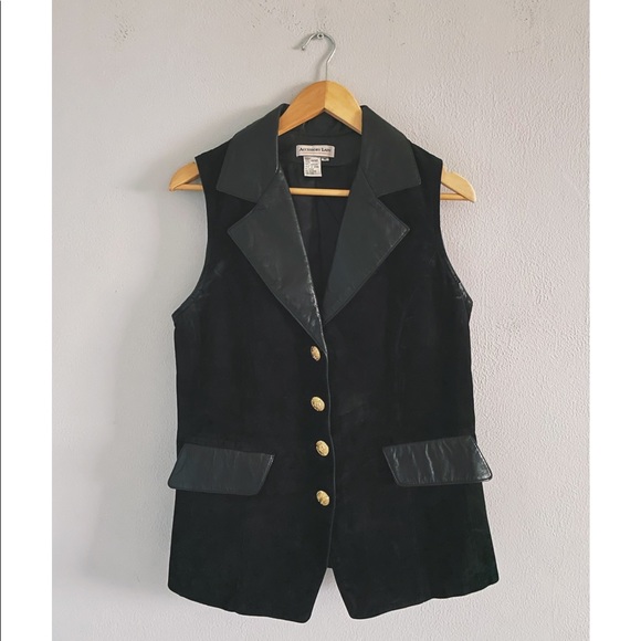 Vintage 1980’s-1990’s Leather Vest - Picture 2 of 6